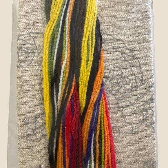 VINTAGE Valiant Mini-Quick Stitchery Kit Horn OPlenty 5x7 Includes Thanksgiving - Picture 5 of 5